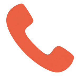 Orange phone handset icon